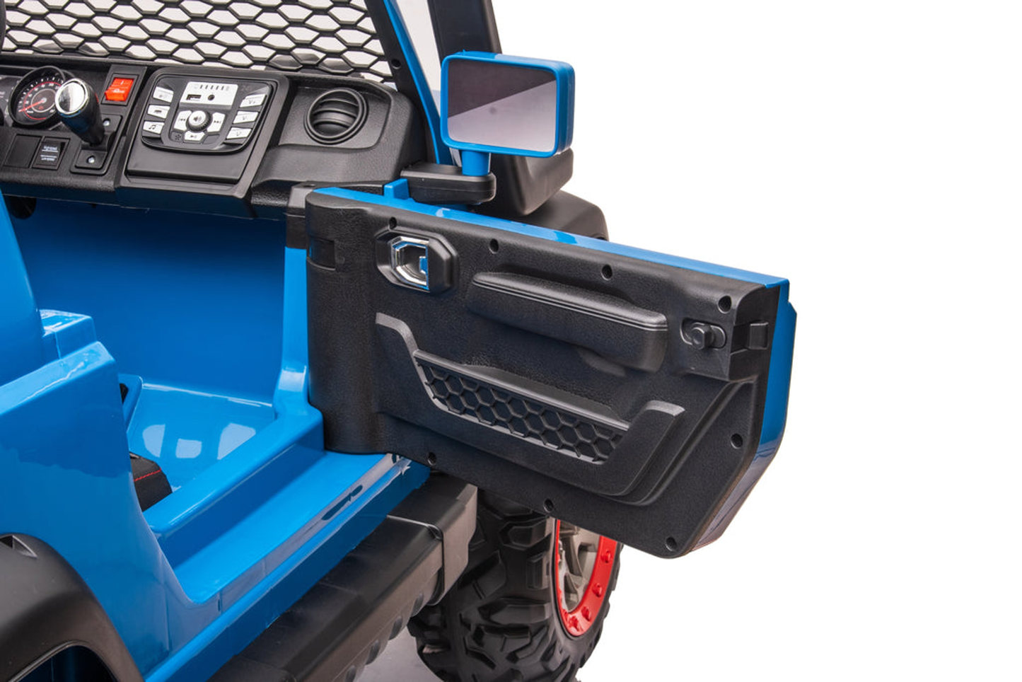 24V Freddo Toys Jeep with Top Lights 2 Seater Ride on Blue-6