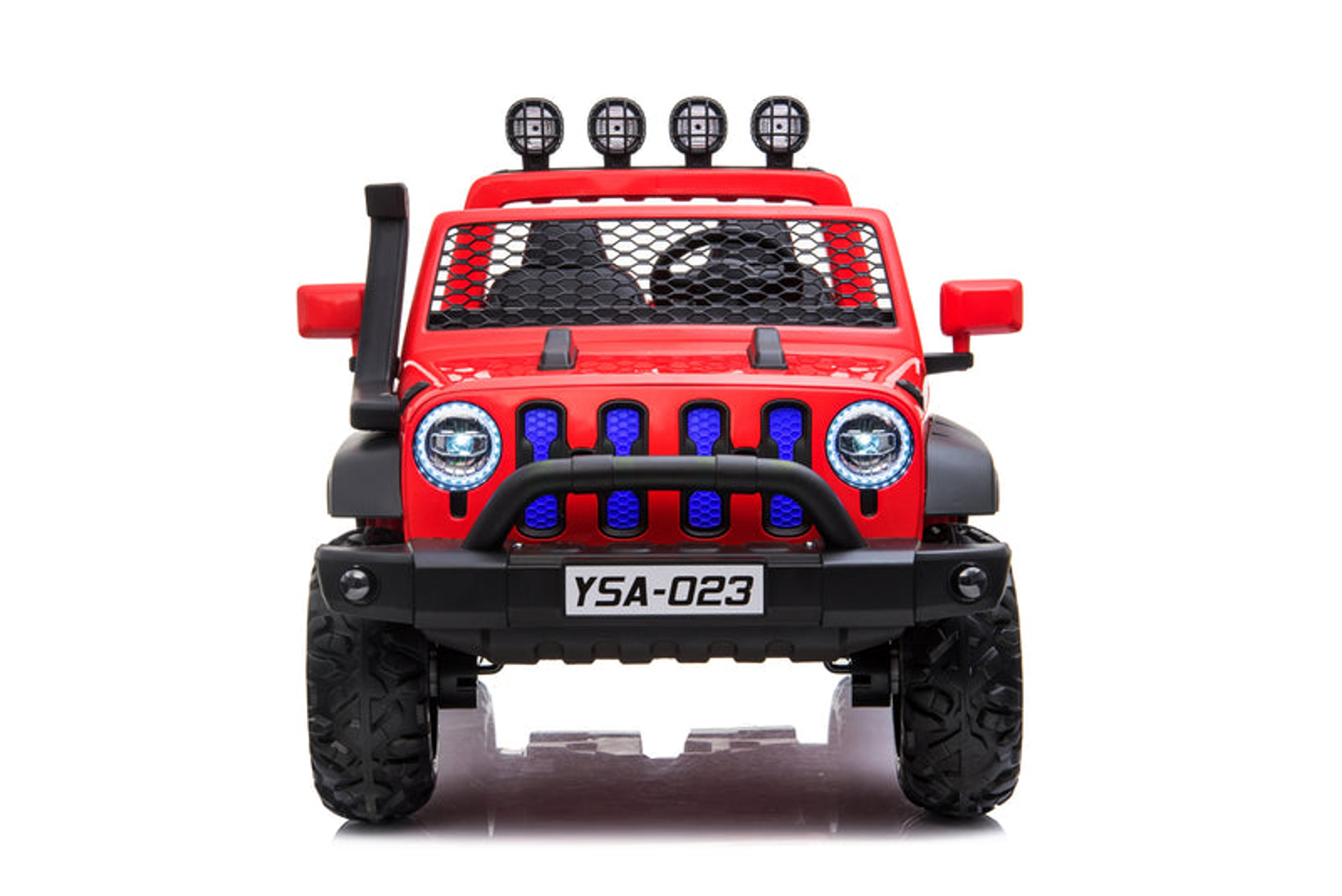 24V Freddo Toys Jeep with Top Lights 2 Seater Ride on Red-4