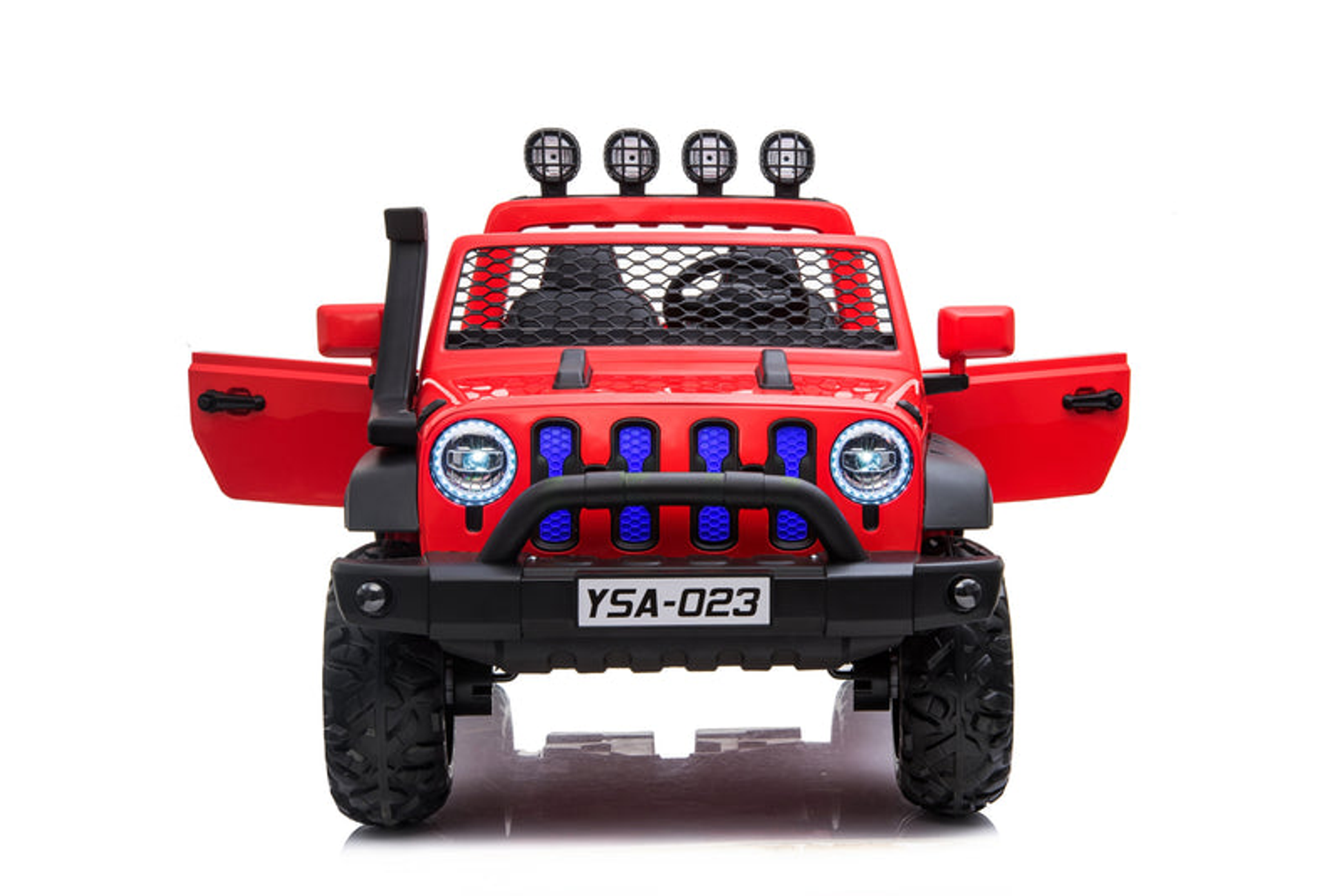 24V Freddo Toys Jeep with Top Lights 2 Seater Ride on Red-5
