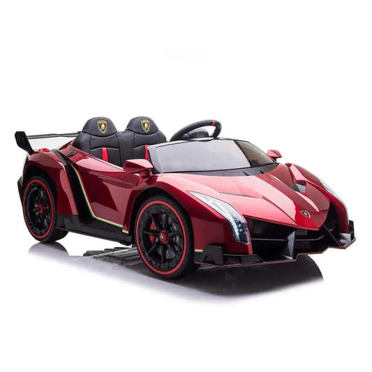 24V 4x4 Lamborghini Veneno 2 Seater Ride on Car Red