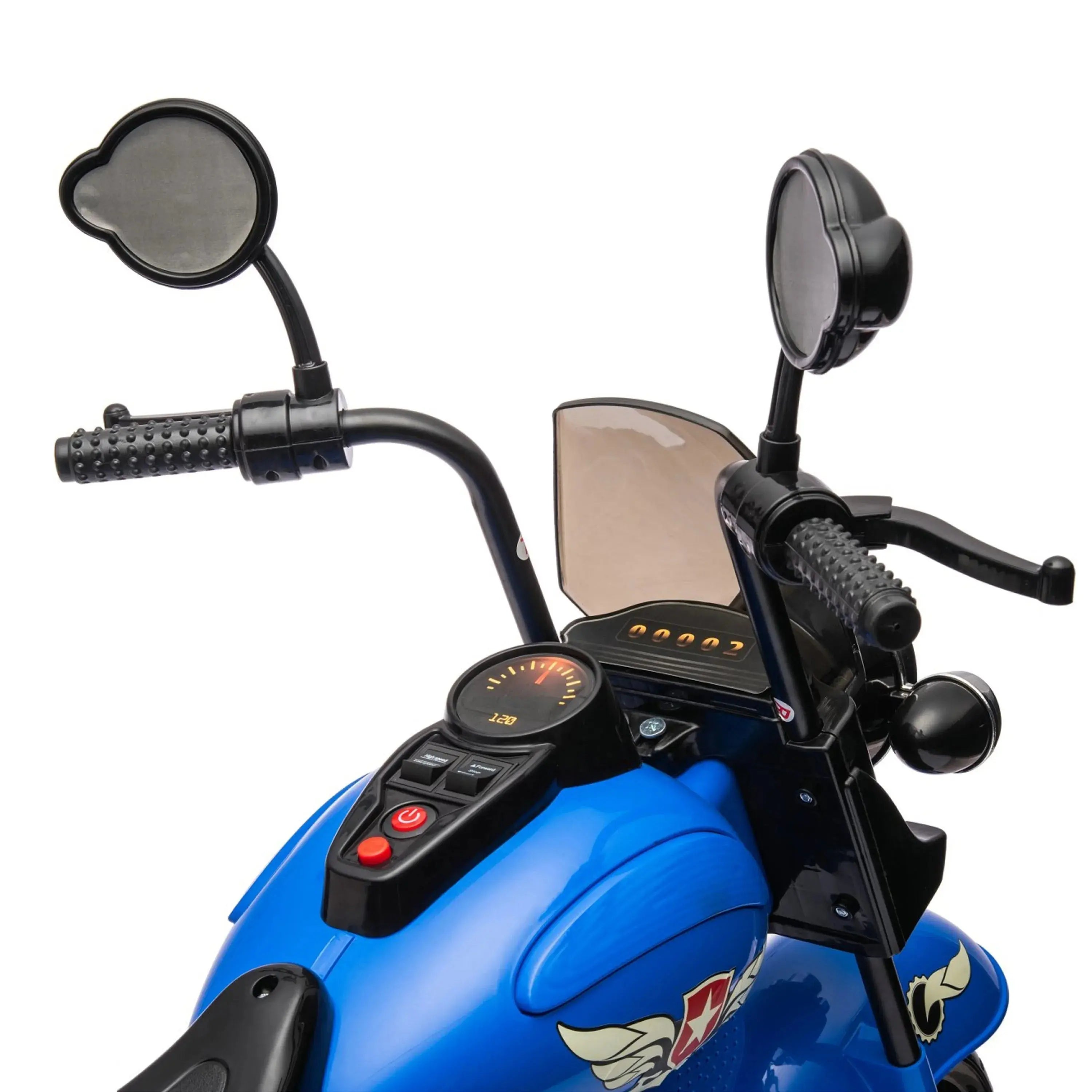 12V Freddo Kids Cruiser 1 Seater Motorcycle Blue-7