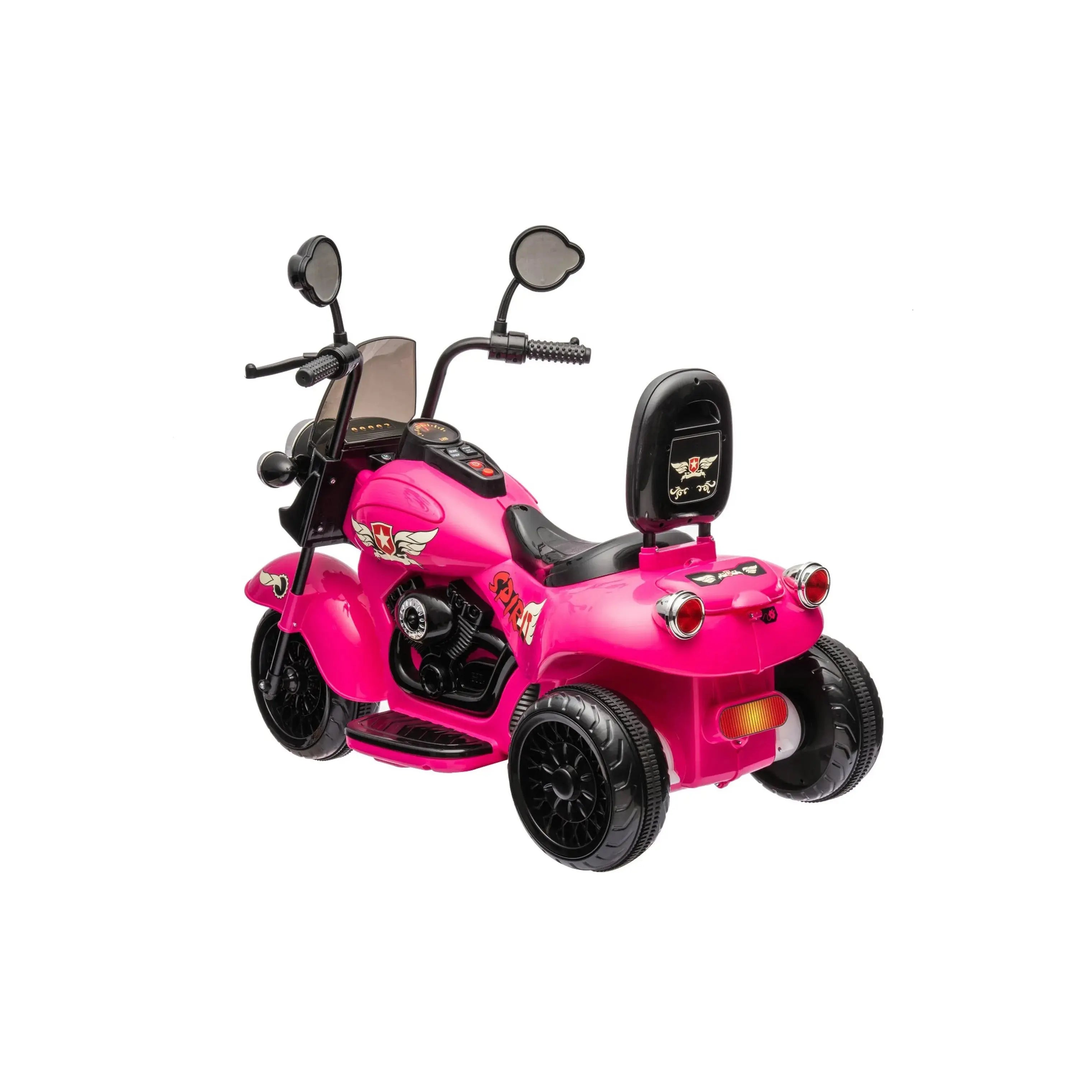 12V Freddo Kids Cruiser 1 Seater Motorcycle Pink-5