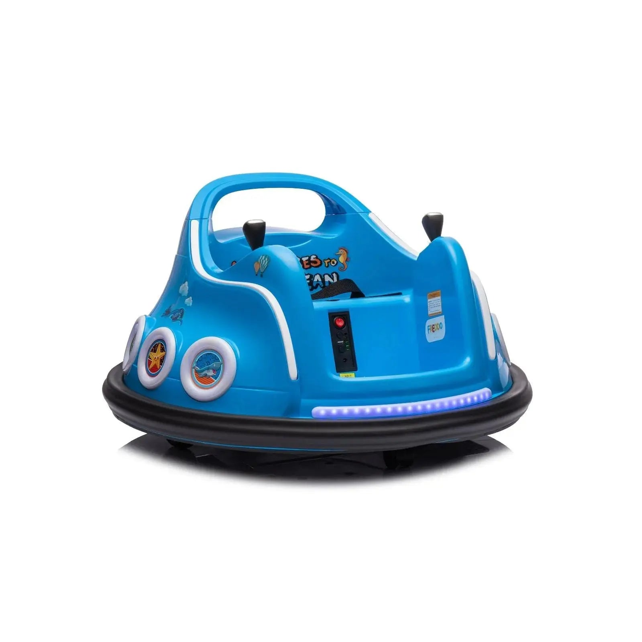 12V Freddo Bumper Car 1 Seater Ride on for Kids Blue-5