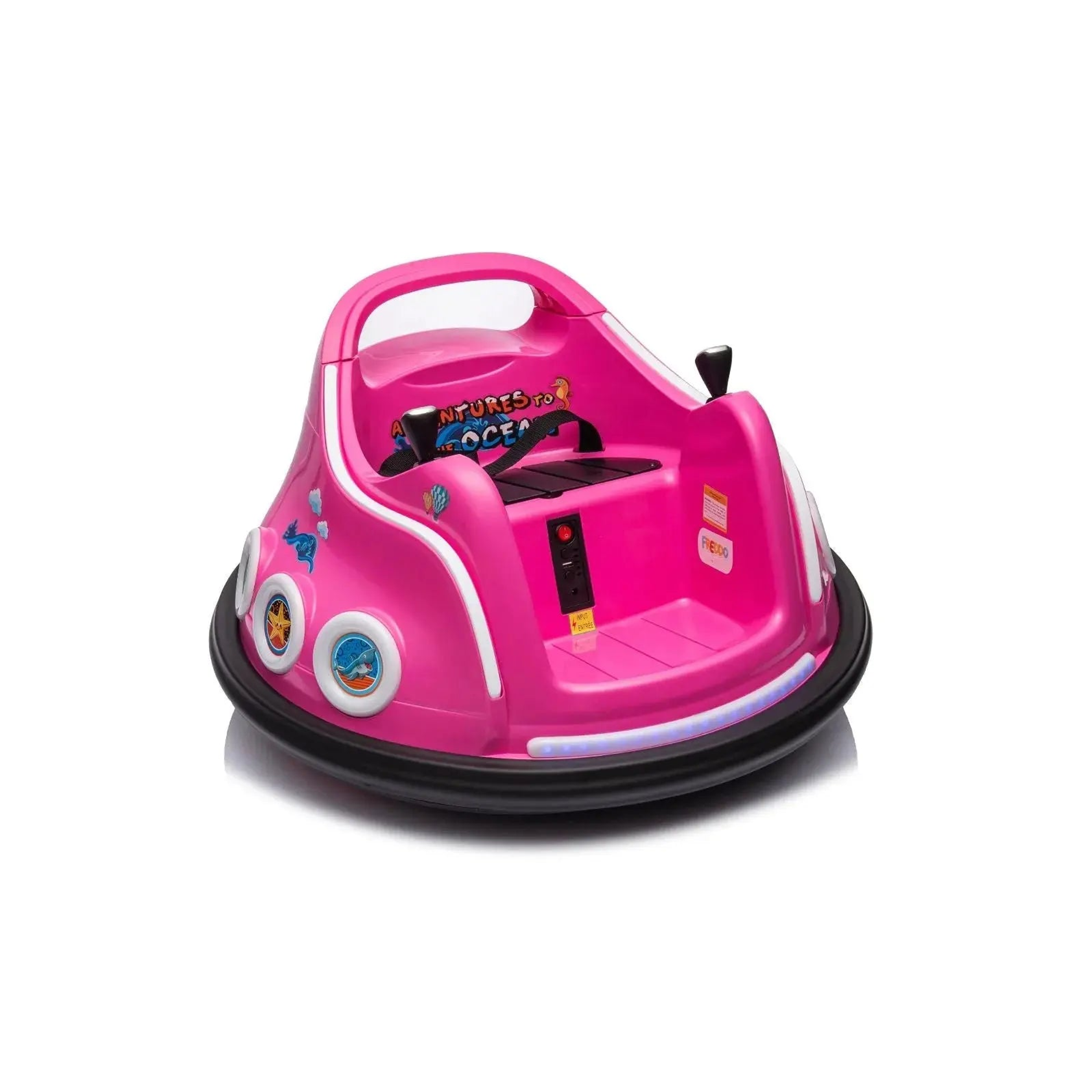 12V Freddo Bumper Car 1 Seater Ride on for Kids Pink-5