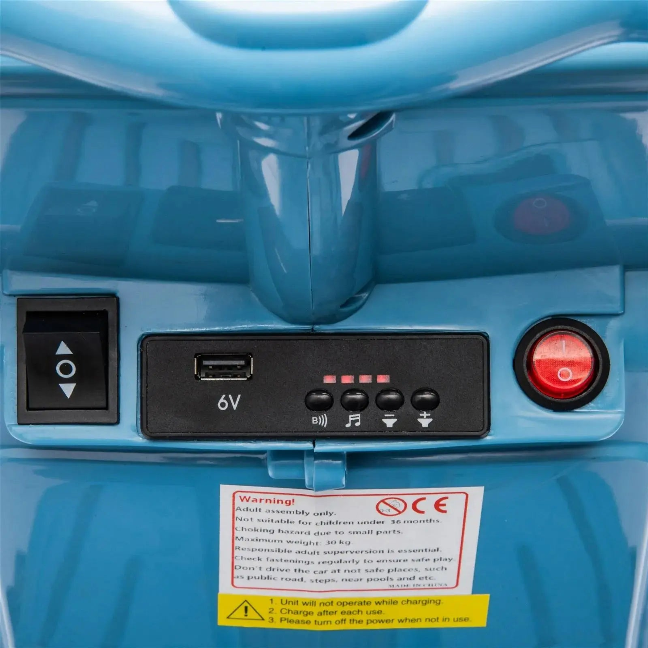 12V Kids' Vespa Electric Ride-On Scooter BLUE-9