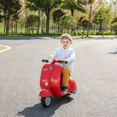 12V Kids' Vespa Electric Ride-On Scooter RED-2