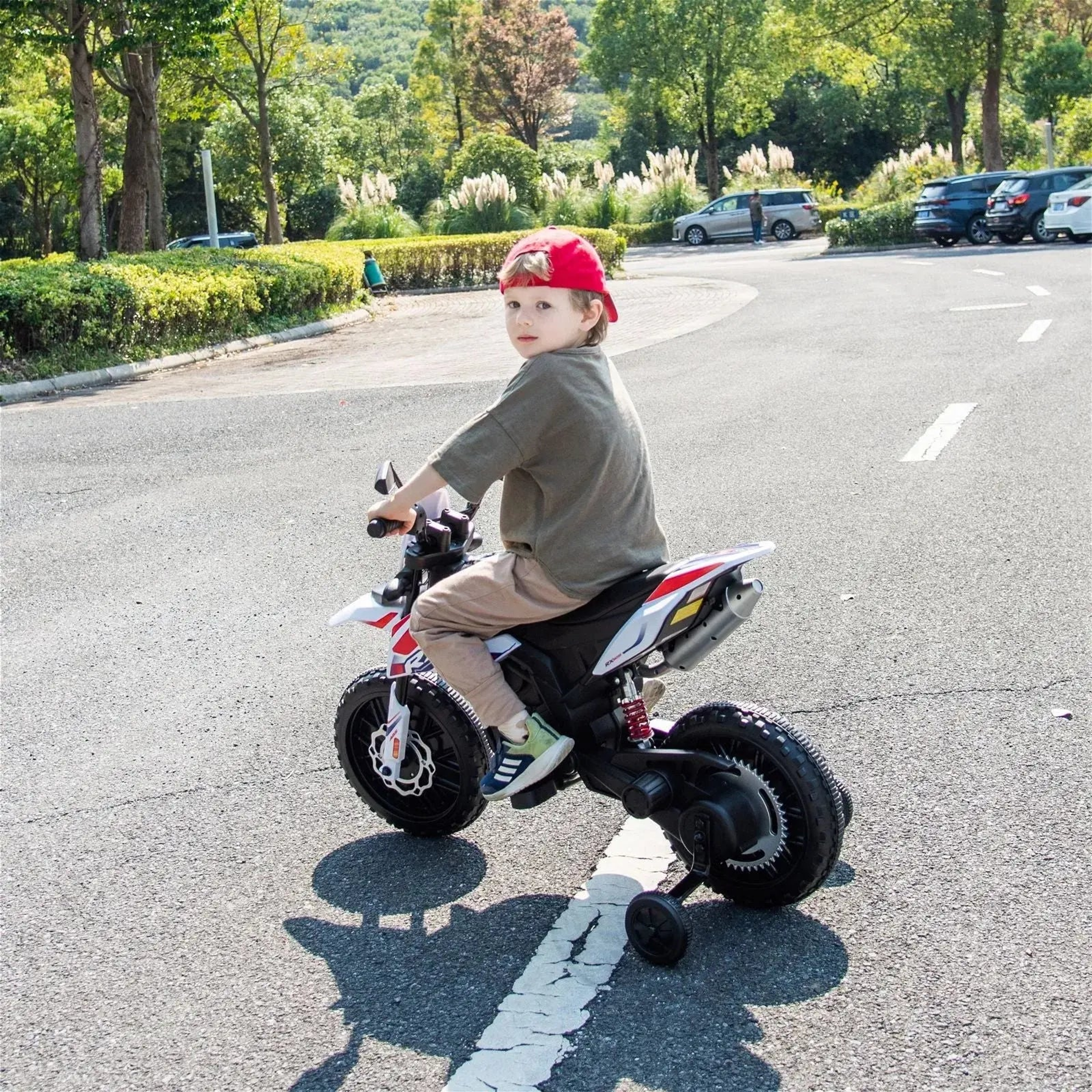12V Aprilia Motorcycle 1 Seater Ride-on White-4