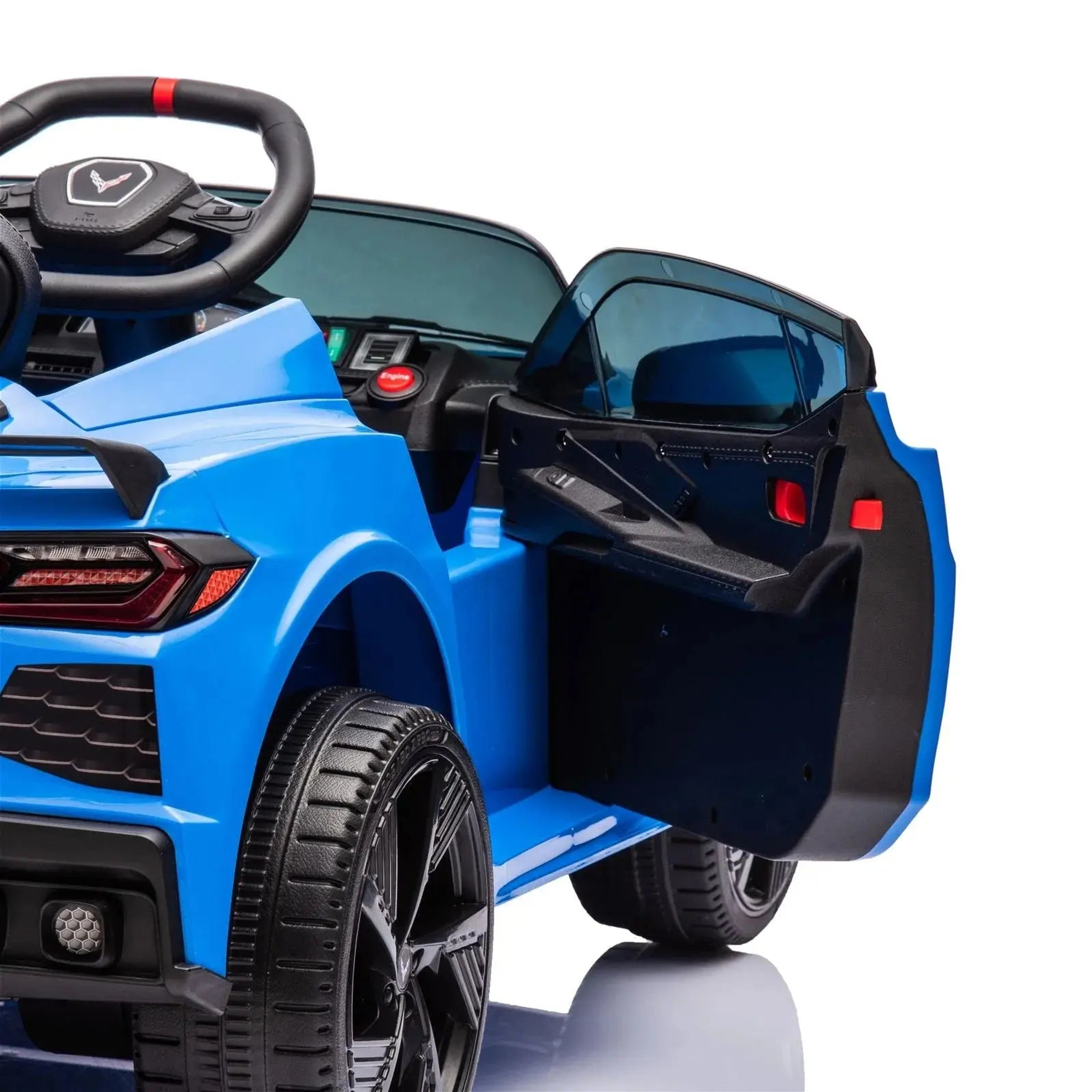 12V Chevrolet Corvette C8 Stingray 1-Seater Kids Ride-On Car Blue-5