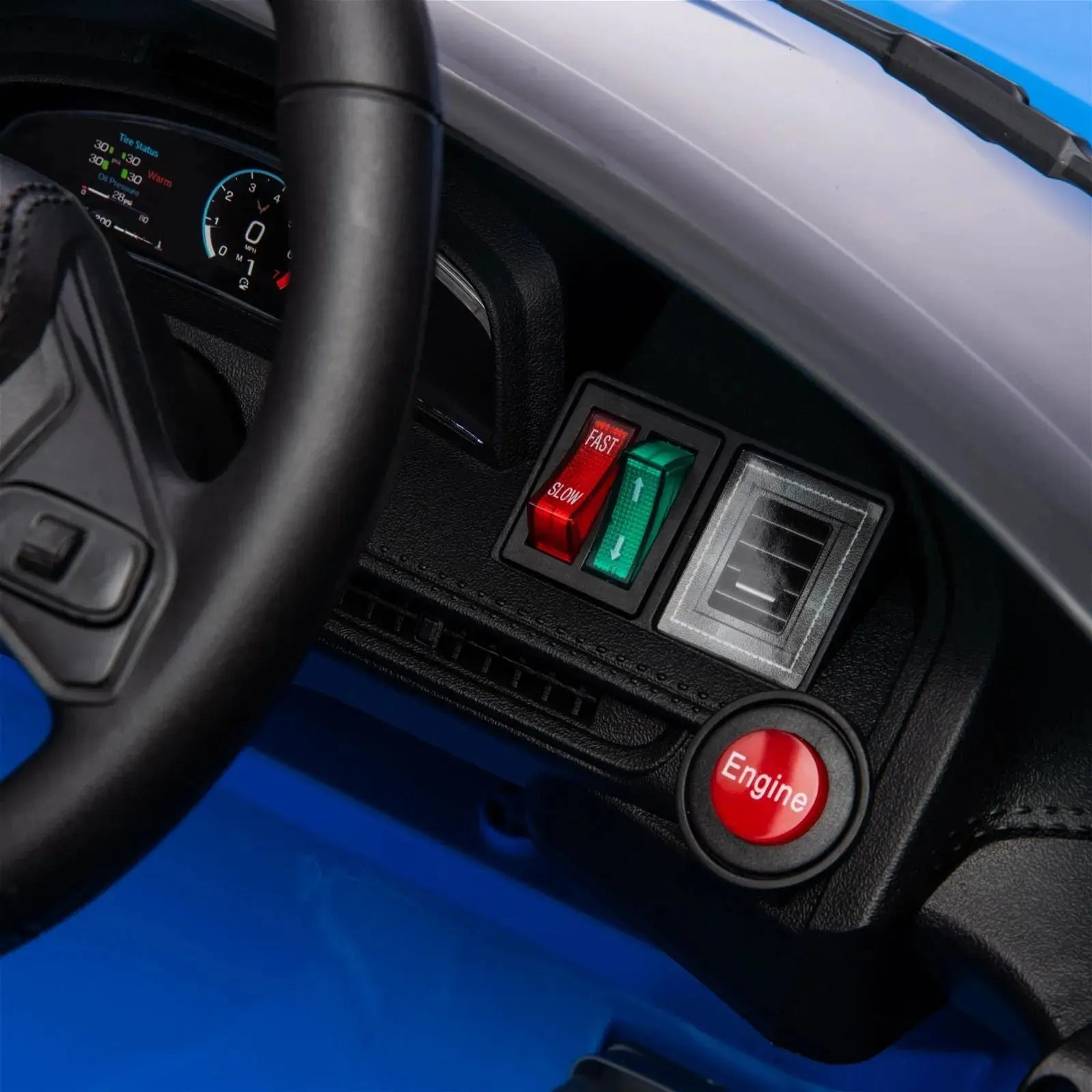 12V Chevrolet Corvette C8 Stingray 1-Seater Kids Ride-On Car Blue-9