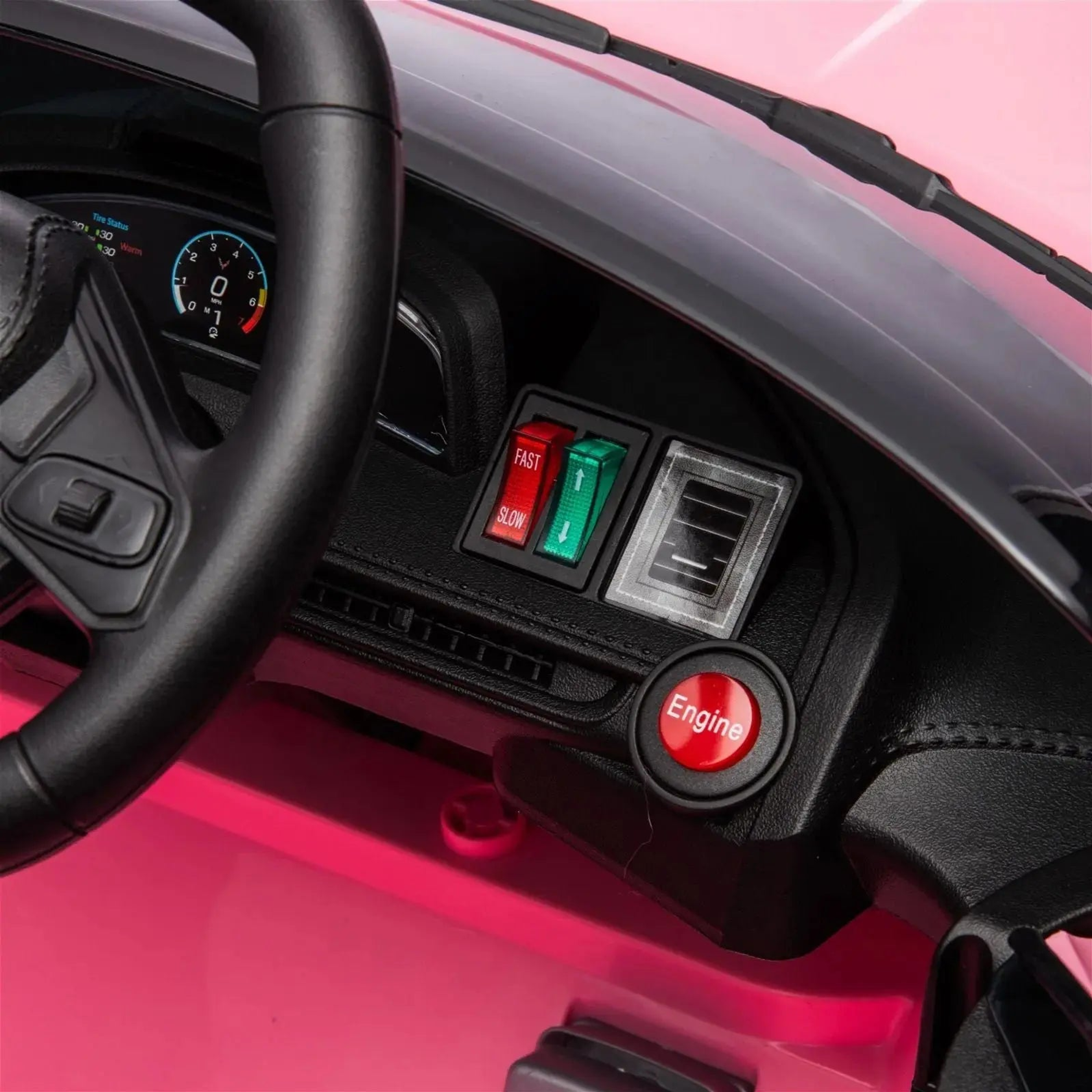12V Chevrolet Corvette C8 Stingray 1-Seater Kids Ride-On Car Pink-9
