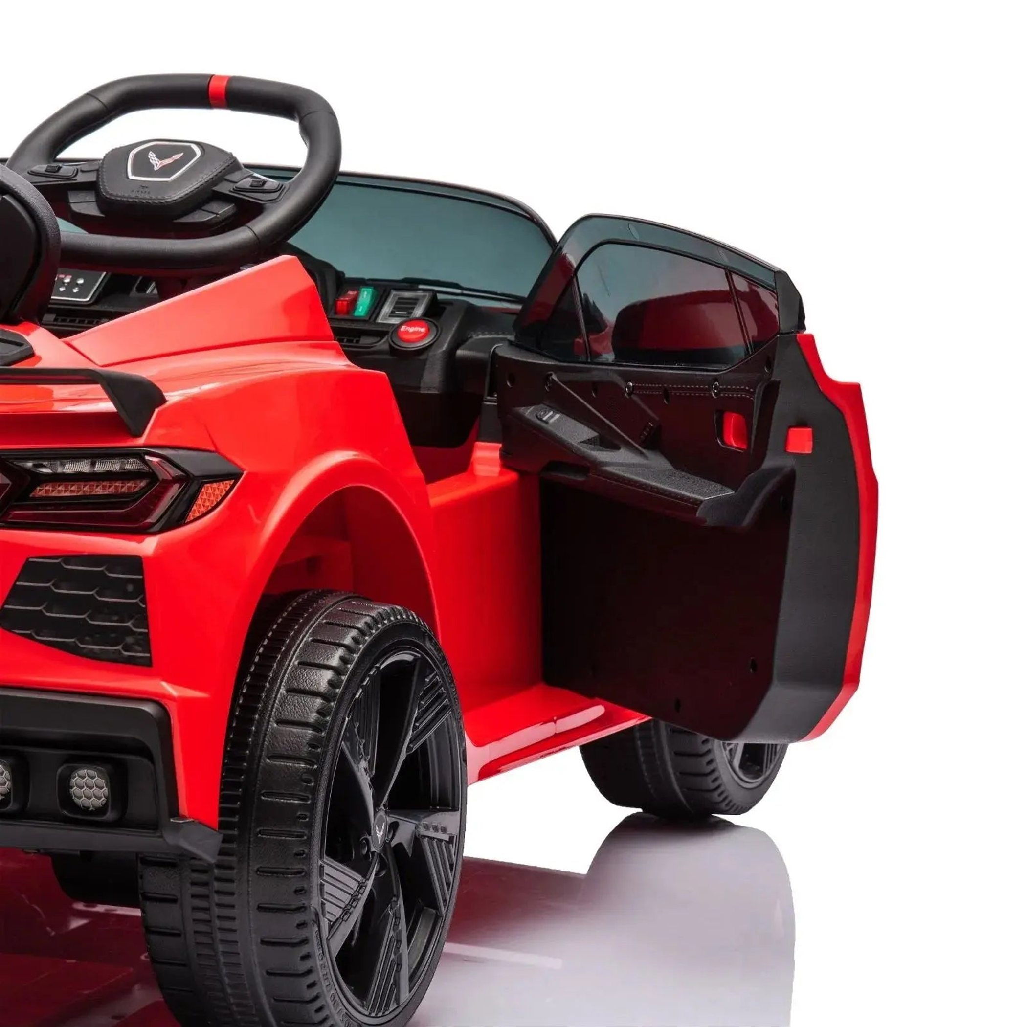 12V Chevrolet Corvette C8 Stingray 1-Seater Kids Ride-On Car Red-5