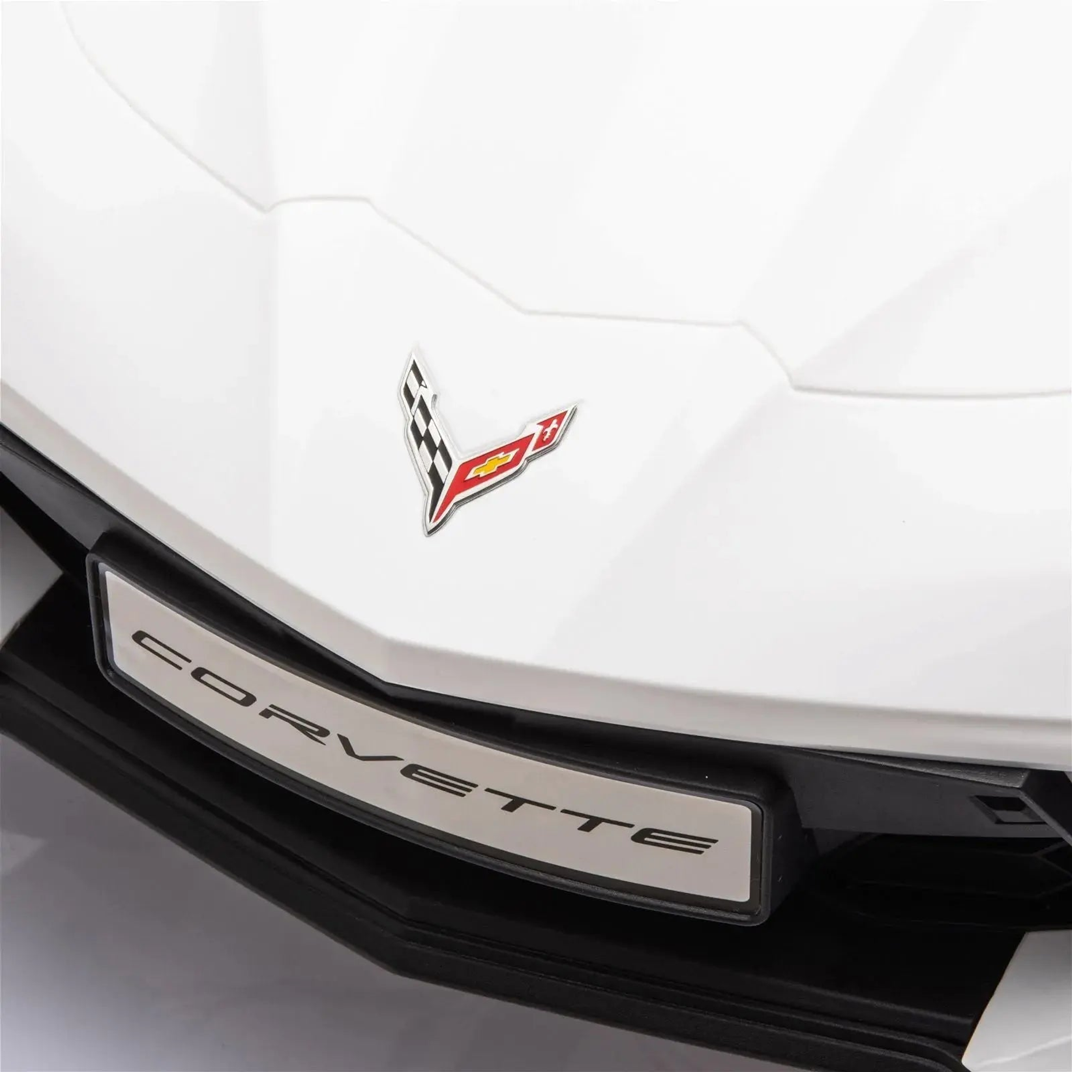 12V Chevrolet Corvette C8 Stingray 1-Seater Kids Ride-On Car White-10