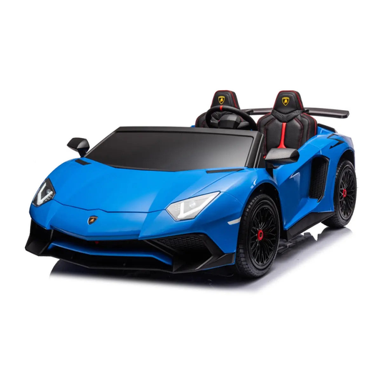 24V Lamborghini Aventador 2 Seater Ride On Car for Kids Blue