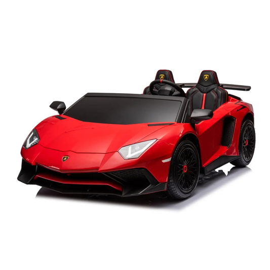24V Lamborghini Aventador 2 Seater Ride On Car for Kids Red