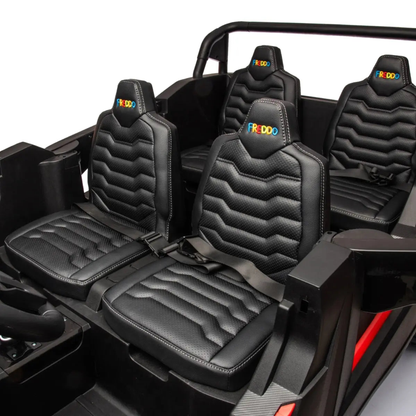 48V Freddo Beast XL: World's Fastest Kids' 4-Seater Red-8