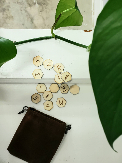 Wood Engraved Rune Set